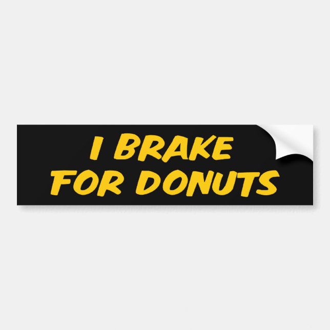 Je Freins Pour Bumper Sticker De Donuts (Devant)