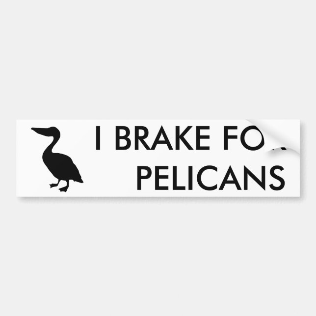 JE FREINS POUR Sticker À Bumper PELICANS (Devant)