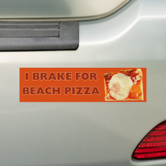 Je Freins Pour Sticker Bumper Pizza Plage