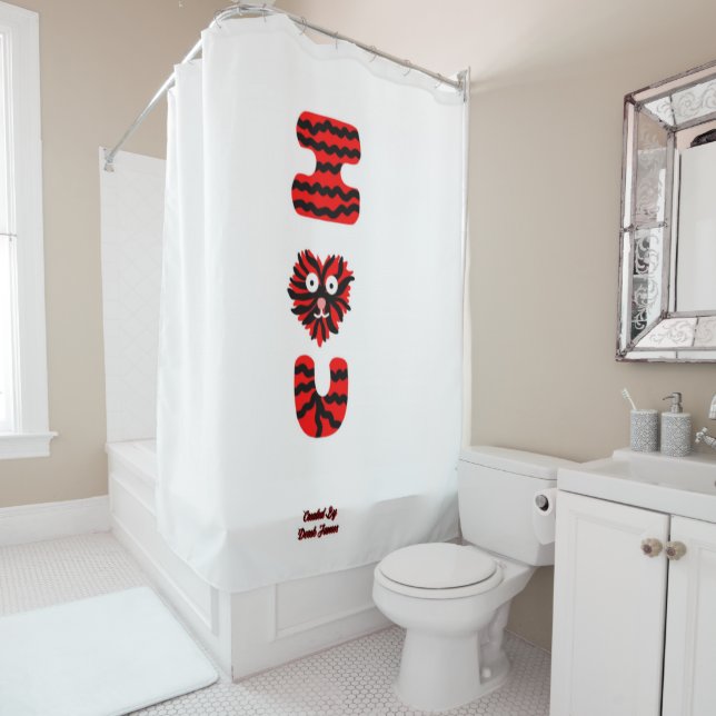 Je Fuzzy U Douche rideau (En situation)