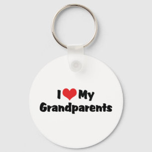 Je J'aime Mes Grands-Parents Porte-Clés