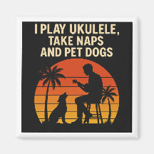 Je joue du ukulele - aimant