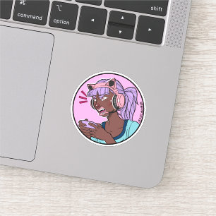 Je Joue Pour Gagner Gamer Circle Vinyl Sticker