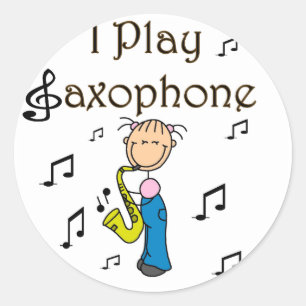 Je joue Stickers Saxophone Stickers