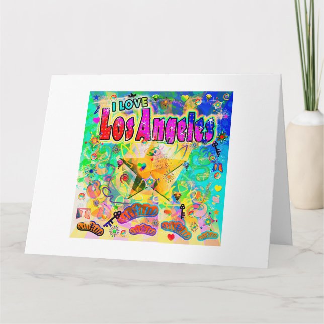 Je ❤️ la carte de l'époque de Los Angeles (Devant)