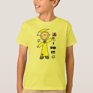 Je l'ai fait diplômé de garçon dans le T-shirt