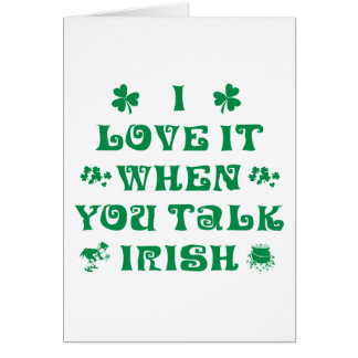 Je l'aime quand vous parlez le cadeau irlandais