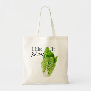Je l'aime sac à provisions végétalien cru de sa