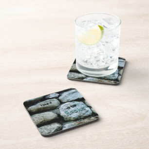 Je l'aime sur le Dessous de verre de liège Rocks