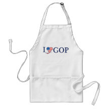 "Je le BBQ blanc aime GOP" grillant le tablier
