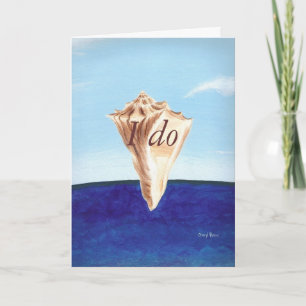Je le fais, cartes Seashell Ocean Wedding Invitati