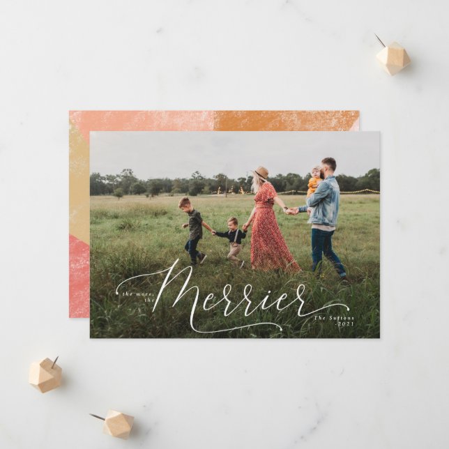 Je leichter die Weihnachtskarte ist Ankündigung (Vorderseite/Rückseite Beispiel)