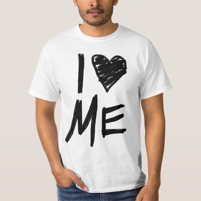 Je m'aime, griffonné le T-shirt de coeur (Devant)