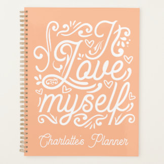 Je m'aime |Peach Fuzz & White Nom personnalisé