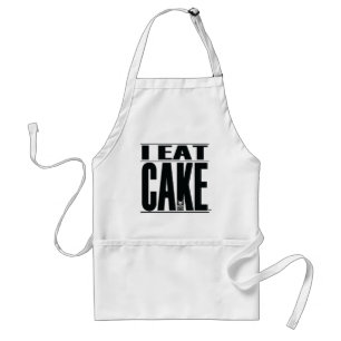 JE MANGE le blanc de tablier de GÂTEAU des