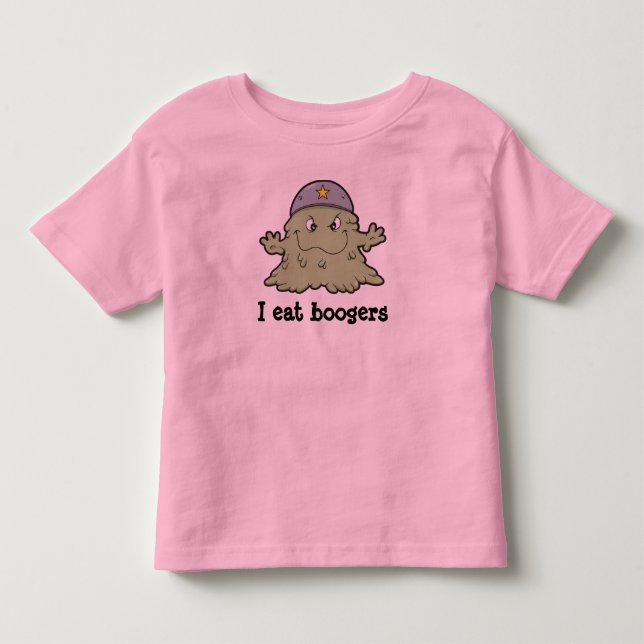 Je mange le T-shirt de boogers pour des enfants en (Devant)