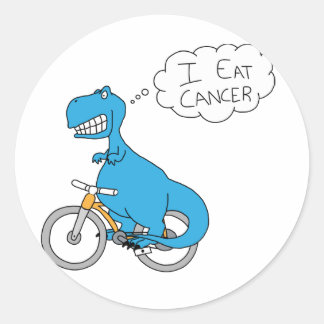 Je mange un autocollant de cancer