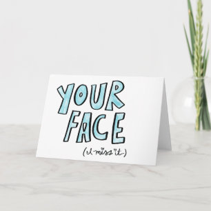 Je Manque Votre Carte De Voeux Visage, Votre Carte