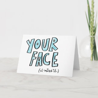 Je Manque Votre Carte De Voeux Visage, Votre Carte