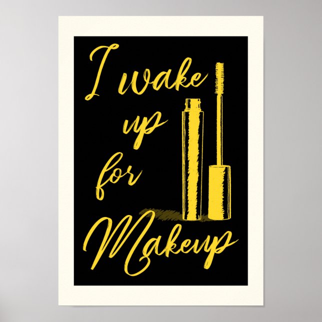 Je me réveille pour une affiche de maquillage (Devant)