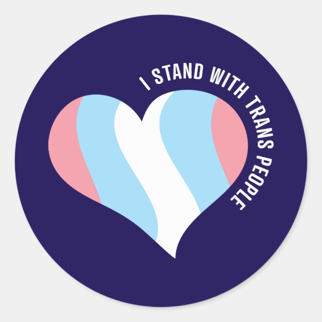 Je Me Trouve Avec Un Sticker Rond Trans People (Devant)
