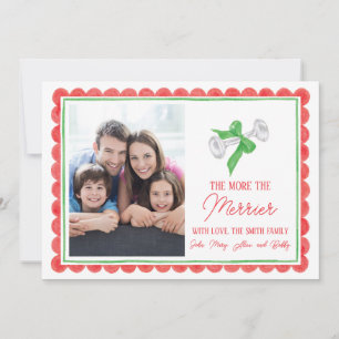 Je mehr desto besser Weihnachtskarte fürs neue Bab Einladung