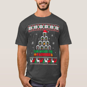 Je mehr die Farrier Pferde hässlichen Weihnachtskr T-Shirt