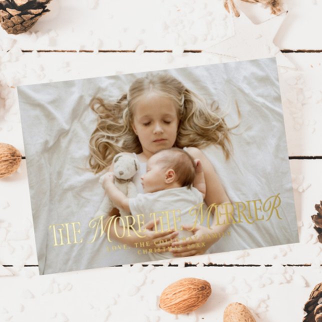 Je mehr die Merrier Holiday Baby Ankündigung (Von Creator hochgeladen)