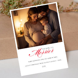 Je mehr die Merrier Red Baby Ankündigung