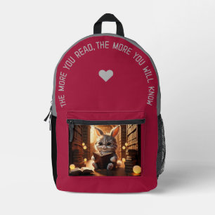 Je mehr du liest.. bedruckter rucksack