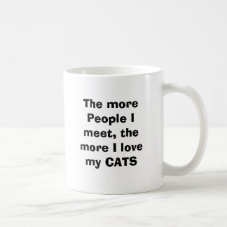Je mehr Leute, die ich mich treffe, desto mehr Kaffeetasse