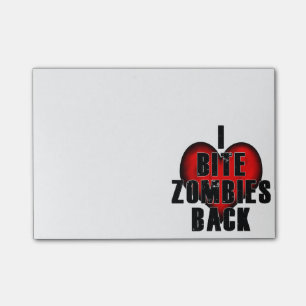 Je mords le post-it de zombis