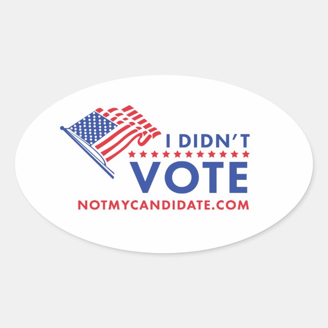 Je n'ai pas voté Sticker Politique (Devant)
