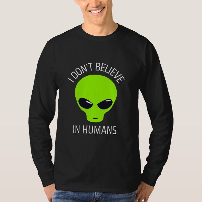 Je ne crois pas au T-shirt Humains (Devant)