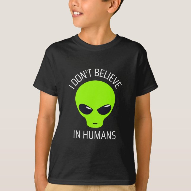 Je ne crois pas au T-shirt Humains (Devant)