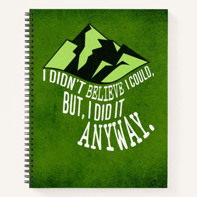 Je ne croyais pas que je pouvais... Carnet motivat (Devant)