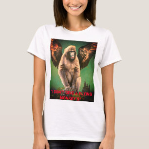 Je ne donne pas de T-shirt féminin de singe volant