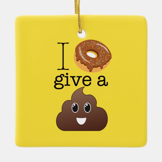 Je Ne Donne Pas Un Ornement Emoji Jaune Poop (Devant)