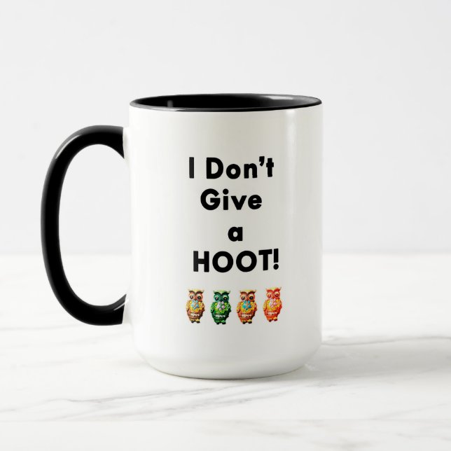 "Je ne donne pas une huée !" Tasse de citation de (Gauche)
