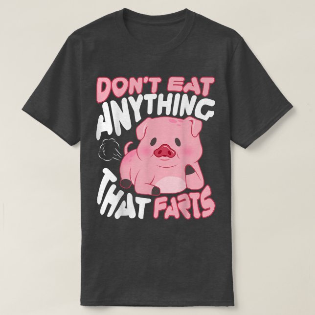 Je ne mange rien qui pète le t-shirt Vegan (Design devant)