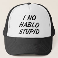 Je ne parle pas idiot Chapeau casquette drôle