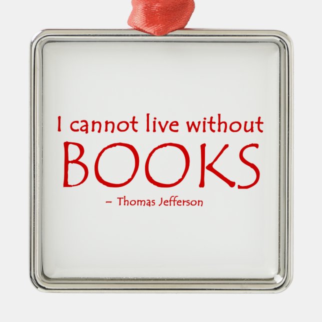 Je ne peux pas vivre sans ornement de livres (Devant)
