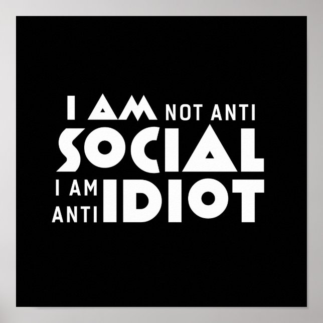 Je ne suis pas anti-social Inspiration Poster (Devant)