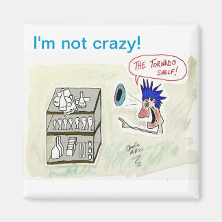 "Je ne suis pas fou" Carré Refrigerator Magnet