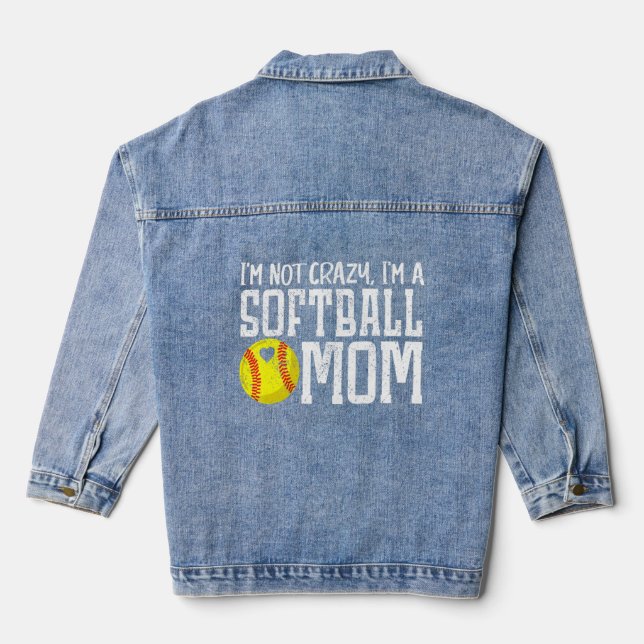 Je ne suis pas fou Je suis une maman de softball F (Verso)