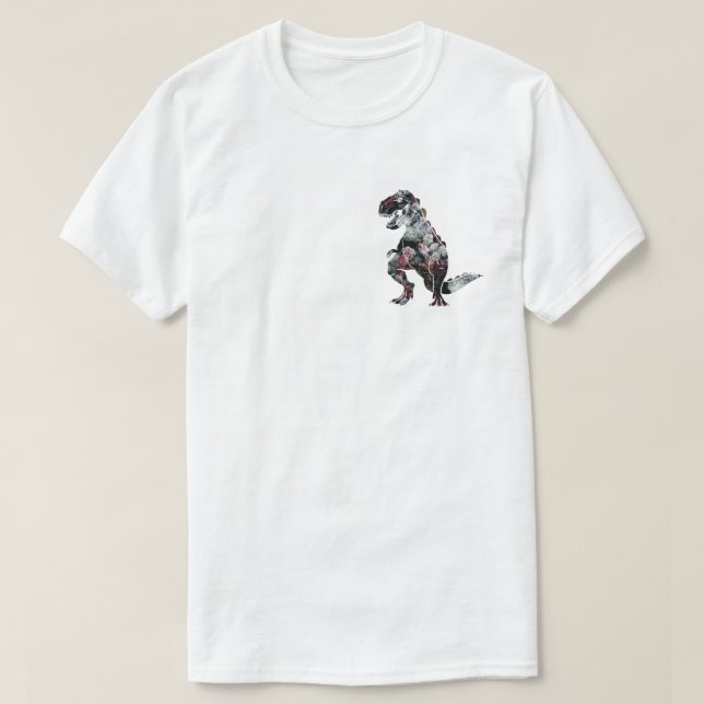 "JE NE SUIS PAS" T-SHIRT FLORAL ÉTEINT DE BLANC DE (Design devant)