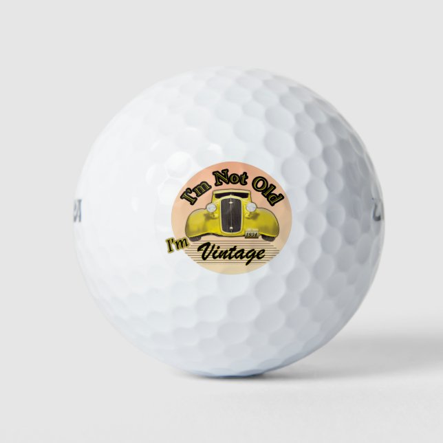 "Je ne suis pas vieux"...drôles de balles de golf (Devant)