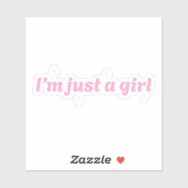 Je ne suis qu'une fille Vinyl Sticker (Feuille)
