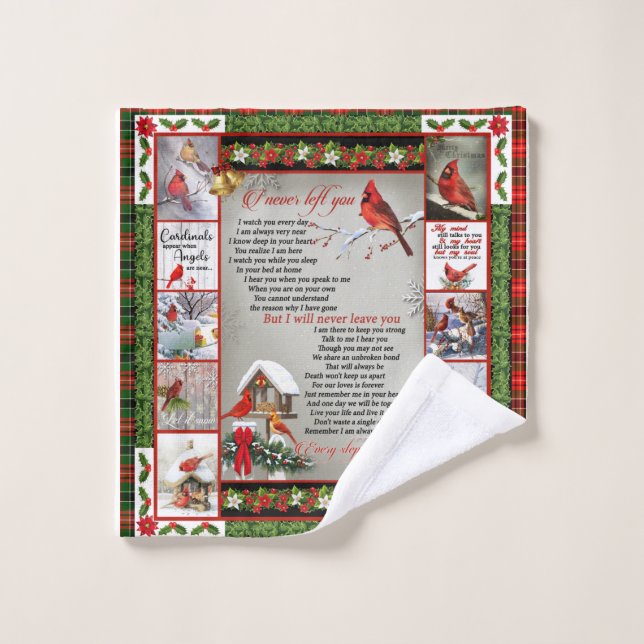 Je Ne T'Ai Jamais Laissé Le Cardinal De Noël (Gant de toilette)