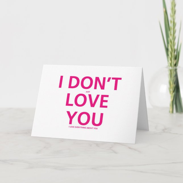 Je ne vous aime pas seulement - Valentines Carte (Devant)